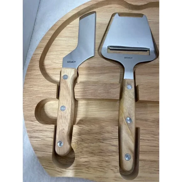 Legacy By Picnic Time Cheese Board & Knife Set With Wood Handles & Stainless Ste - Picture 4 of 6